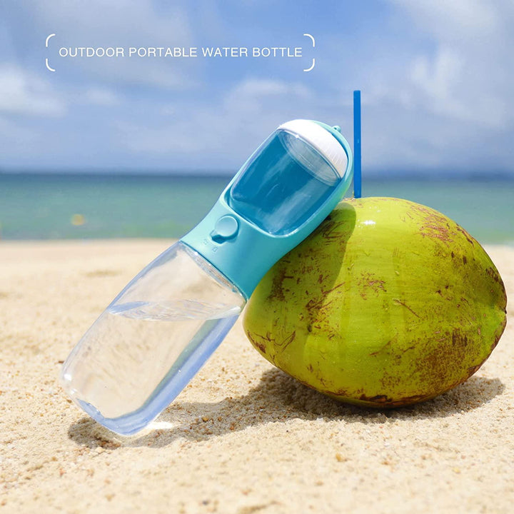 Portable Pet Water Bottle with Food Storage β 2-in-1 Travel Feeder for Dogs & Cats